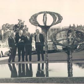 Visit of European Central Bank Governors - Next to fountain at ANU - April 1967