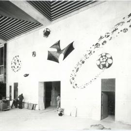 Head Office, 65 Martin Place - Construction - Wall enrichment in Foyer - 16 November 1964