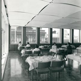 Head Office, 65 Martin Place - Interior of Premises 1964-65 - Macquarie Street end Cafeteria 3rd Floor - 18 December 1964