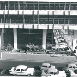 Head Office - Exterior - Showing garden on Macquarie Street side of building - c. 1965