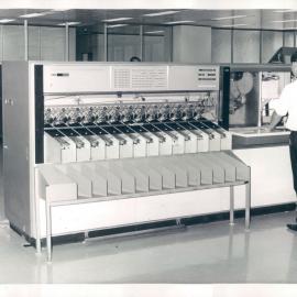 The Bank at Work - Head Office - Electronic Data Processing (EDP) Section - Kevin Owens operating new computer for Head Office - c.1968