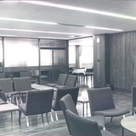 Adelaide Project - 1963-June 1967 - Reading lounge and cafeteria from Committees' Room, 2nd floor - 5 June 1967