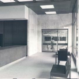 Adelaide Project - 1963-June 1967 - View from banking chamber to ground floor lift lobby showing enquiry counter - 5 June 1967