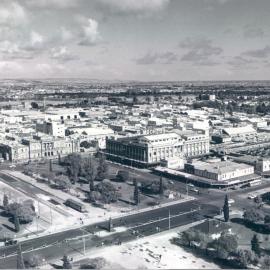 Adelaide Project - 1963-June 1967 - View from 15th floor roof area outside observation deck looking south over Victoria Square and the southern suburbs - 5 June 1967