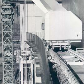Adelaide Project - 1963-June 1967 - Cleaning hoist being lowered over side of building - 5 June 1967