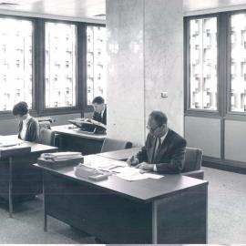 Adelaide Project - 1963-June 1967 - Bonds and Stock Department Safe Custody Section, showing solar screen outside windows - 5 June 1967
