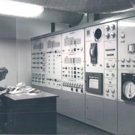 Adelaide Project - 1963-June 1967 - Mezzanine floor air conditioning central control panel and operator - 5 June 1967