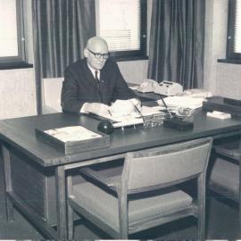 Adelaide Project - 1963-June 1967 - Reserve Bank SA Manager, in his 3rd floor office - March 1966