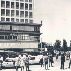 Adelaide Project - 1963-June 1967 - Pedestrians gather round the building after smoke is sighted - 10 December 1965