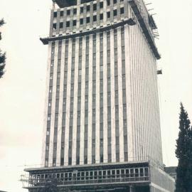 Adelaide Project - 1963-June 1967 - Western elevation.  Marble and granite cladding completed to 11th floor - 16 October 1965