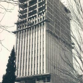 Adelaide Project - 1963-June 1967 - South-western elevation showing external glazing fixed to the 8th floor - 10 September 1965