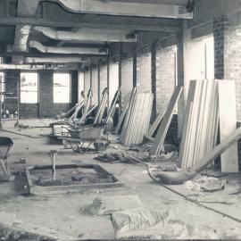 Adelaide Project - 1963-June 1967 - North-west corner of 7th floor with marble awaiting fixing - 18 August 1965