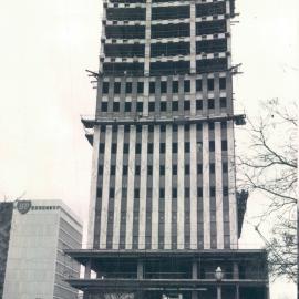Adelaide Project - 1963-June 1967 - View of building from Victoria Square with window glazing fixed to 3rd floor level - 18 August 1965