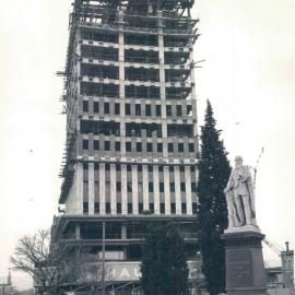 Adelaide Project - 1963-June 1967 - Western elevation taken from Victoria Square showing progress to date.  External masonry completed to the 4th floor - 13 July 1965