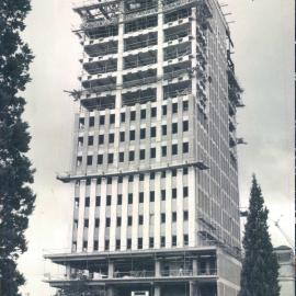 Adelaide Project - 1963-June 1967 - Western frontage of the building with roof steelwork exposed - 13 July 1965