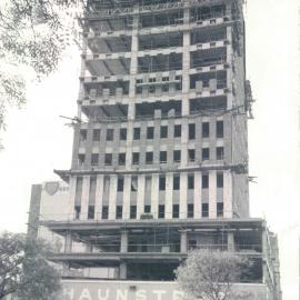 Adelaide Project - 1963-June 1967 - Western elevation taken from Victoria Square. Marble and granite facade erected on the 2nd and 3rd floors - 7 June 1965