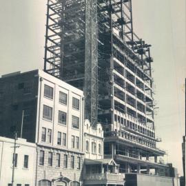 Adelaide Project - 1963-June 1967 - north-east elevation with stage in position for fixing of masonry - 30 April 1965