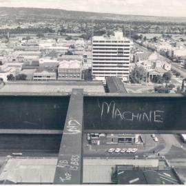 Adelaide Project - 1963-June 1967 - Southern view from 15th floor.  New Police building in background - 25 March 1965