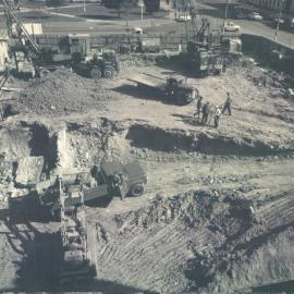 Adelaide Project - 1963-June 1967 - Elevated angle of progress - 3rd day of excavations - 6 May 1964