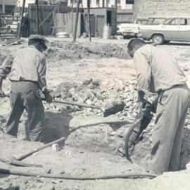 Adelaide Project - 1963-June 1967 - Opening up of pier shaft by hand prior to excavation by drilling rig - 6 December 1963