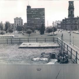Adelaide Project - 1963-June 1967 - Vacant land showing Victoria Square and Flinders Street intersection - c.1963