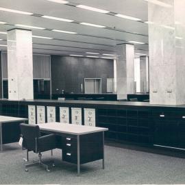 Melbourne Project - December 1961-September 1966 - Bonds and Stock Department, view toward lift lobby, 2nd floor - 2 September 1966