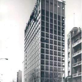 Melbourne Project - December 1961-September 1966 - A view of the southern and western faces of the building from Exhibition Street - 7 September 1965