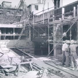 Melbourne Project - December 1961-September 1966 - Southern end of McGrath's Lane looking across site to Collins St - 10 October 1963