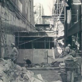 Melbourne Project - December 1961-September 1966 - Workers on 1st basement level - 19 August 1963