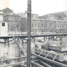 Melbourne Project - December 1961-September 1966 - First column being lowered into position - 12 September 1962