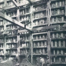 Melbourne Project - December 1961-September 1966 - Excavation and strutting on western boundary - 23 July 1962