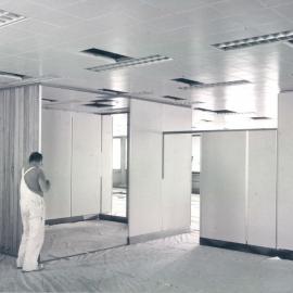 Head Office Building - January 1963-January 1965 - Prototype partitioning being erected on 4th floor - 12 March 1964