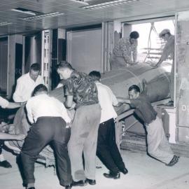 Head Office Building - January 1963-January 1965 - Delivering carpet and underfelt for 4th floor - 4 February 1964