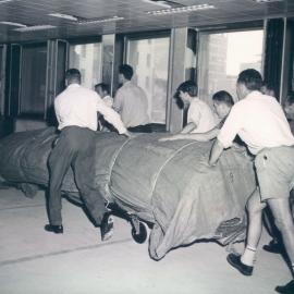 Head Office Building - January 1963-January 1965 - Delivering carpet and underfelt for 4th floor - 4 February 1964