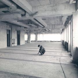 Head Office Building - January 1963-January 1965 - Laying 3 channel floor duct on 15th floor - 9 October 1963