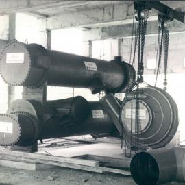 Head Office Building - January 1963-January 1965 - Refrigeration compressors in western wing of 16th floor - 23 July 1963