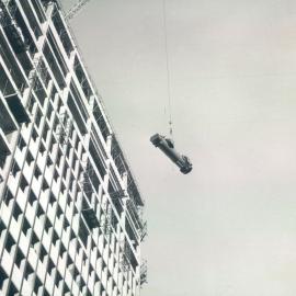 Head Office Building - January 1963-January 1965 - Compressor being delivered to 16th floor - 1 July 1963