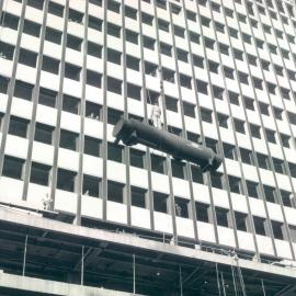 Head Office Building - January 1963-January 1965 - Delivering compressor for installation on 16th floor - 1 July 1963