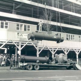 Head Office Building - January 1963-January 1965 - Delivering compressor for installation on 16th floor - 1 July 1963