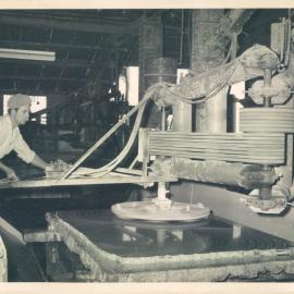 Head Office Building - January 1963-January 1965 - Slab of granite receiving final polishing - 2 January 1963