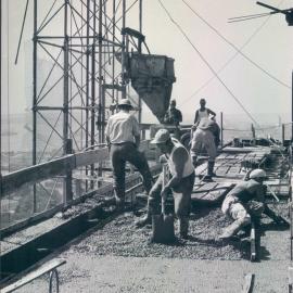 Head Office Building - January 1963-January 1965 - Pouring floor slab along northern end of 20th floor - 8 April 1963