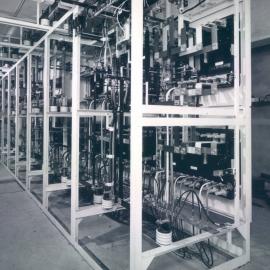 New Head Office Building - June 1960-January 1963 - Rear view of electrical switchboard, 2nd basement - 10 January 1963