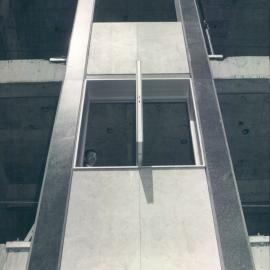 New Head Office Building - June 1960-January 1963 - Testing prototype of window installed at northern face of 4th floor - 4 October 1962