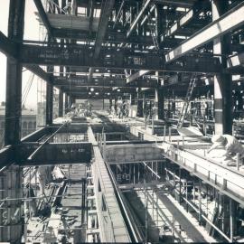 New Head Office Building - June 1960-January 1963 - Looking east along 4th floor - 27 July 1962