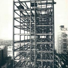 New Head Office Building - June 1960-January 1963 - View from APA Building, steel erected to 15th floor - 13 July 1962