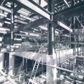 New Head Office Building - June 1960-January 1963 - Working on Mezzanine floor level, from Martin Place/Macquarie Street corner - 17 May 1962