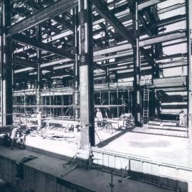 New Head Office Building - June 1960-January 1963 - Working on Ground and Mezzanine floor levels from Martin Place/Phillip Street corner - 17 May 1962