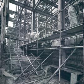 New Head Office Building - June 1960-January 1963 - Formwork for steps at Phillip Street end of arcade - 26 April 1962