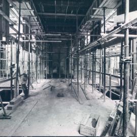 New Head Office Building - June 1960-January 1963 - Looking south at lift lobby No. 1 in 2nd basement - 15 March 1962