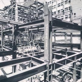 New Head Office Building - June 1960-January 1963 - Structural steel from north west corner - 1 February 1962
